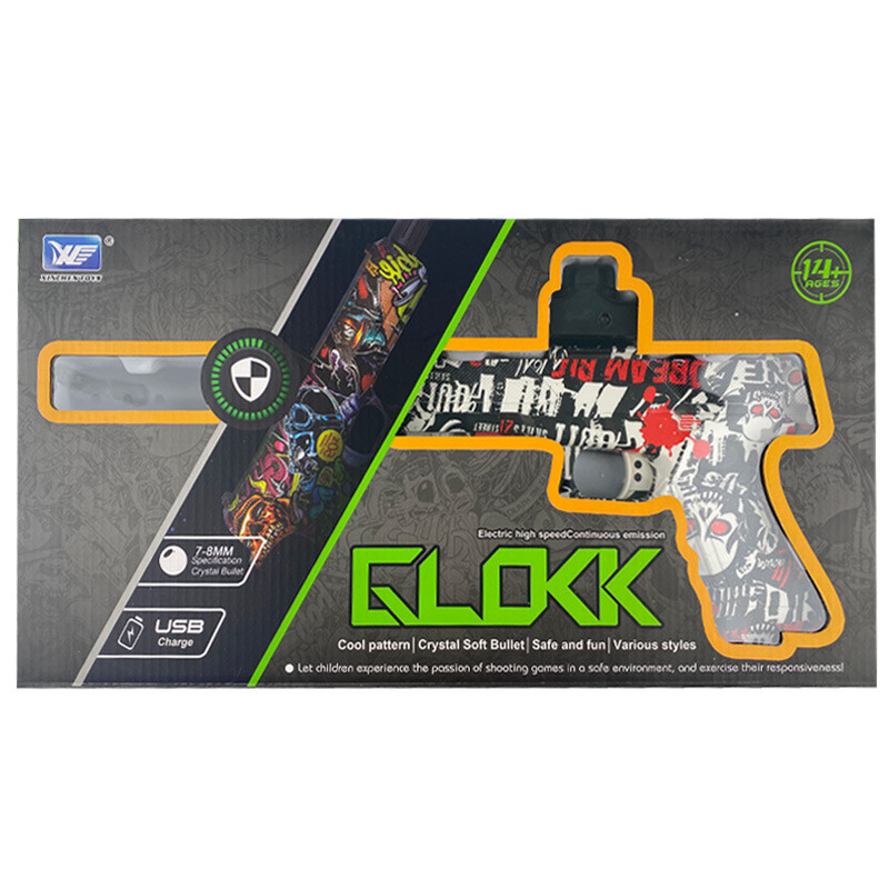 Фото Пистолет на гидрогелевых шариках (орбизах) Glokk (Black / Red) на vchehle.ua