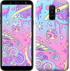 Чехол Розовая галактика для Samsung Galaxy J8 2018