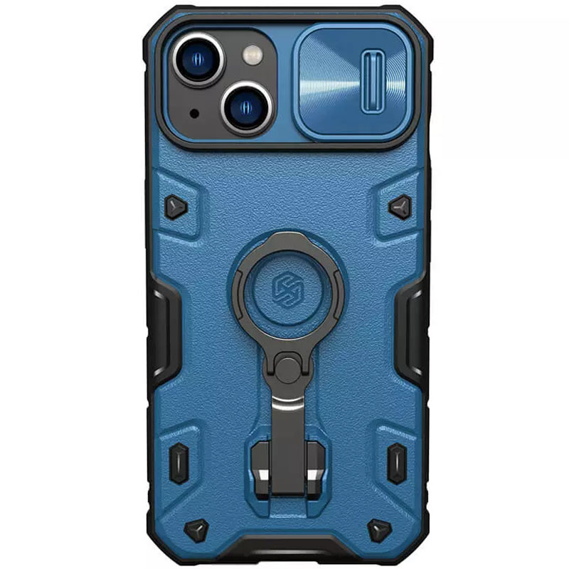 TPU+PC чохол Nillkin CamShield Armor Pro no logo (шторка на камеру) на Apple iPhone 14 Plus (6.7") (Синій)