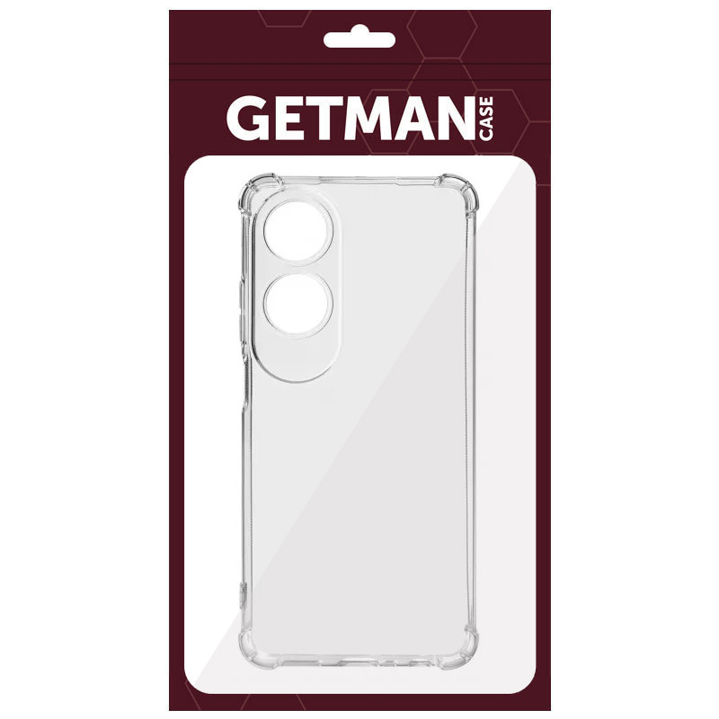 Заказать TPU чехол GETMAN Ease logo усиленные углы Full Camera для Oppo A60 4G (Бесцветный (прозрачный)) на vchehle.ua