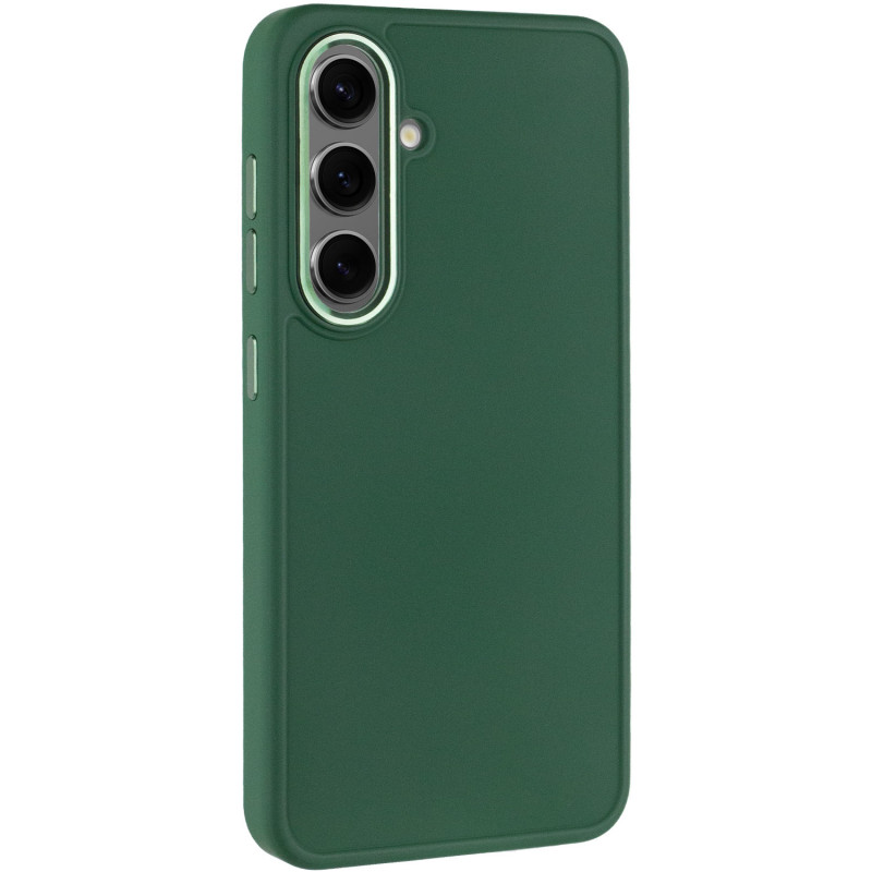 TPU чехол Bonbon Metal Style для Samsung Galaxy S24 (Зеленый / Army green)