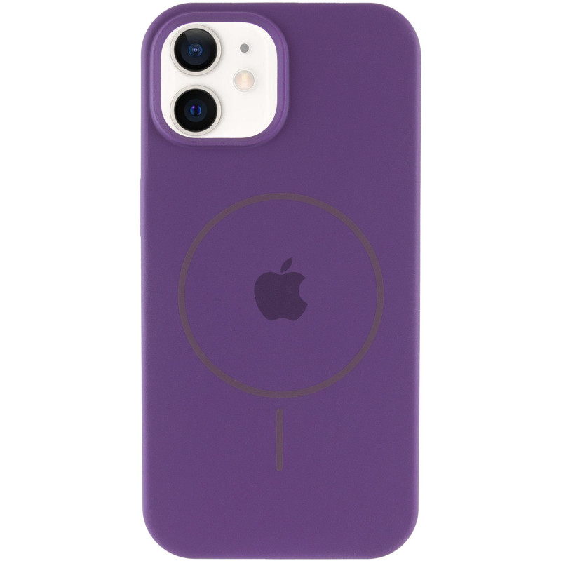 Фото Чохол Silicone Case Full Protective (AA) with Magnetic Safe на Apple iPhone 12 Pro Max (6.7") (Фіолетовий / Amethyst) на vchehle.ua