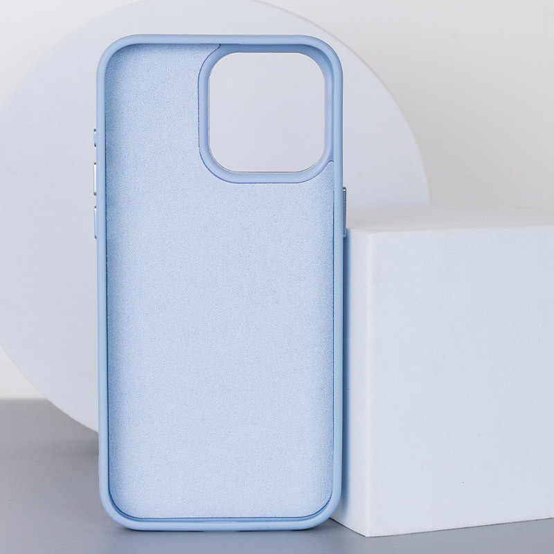 Фото Шкіряний чохол Bonbon Leather Metal Style with Magnetic Safe на Apple iPhone 12 Pro Max (6.7") (Блакитний / Mist blue) на vchehle.ua