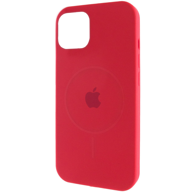 Чехол Silicone Case Full Protective (AA) with Magnetic Safe для Apple iPhone 11 (6.1") (Красный / Deep Red)