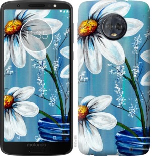 

Чехол Красивые арт-ромашки для Motorola Moto G6 Plus 764135