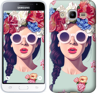 

Чохол Дівчина з квітами на Samsung Galaxy J2 (2016) J210 298101
