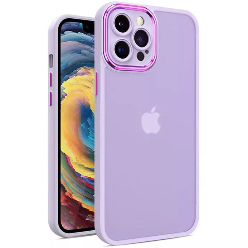 TPU+PC чохол Accent на Apple iPhone 14 Pro Max (6.7") (White / Purple)