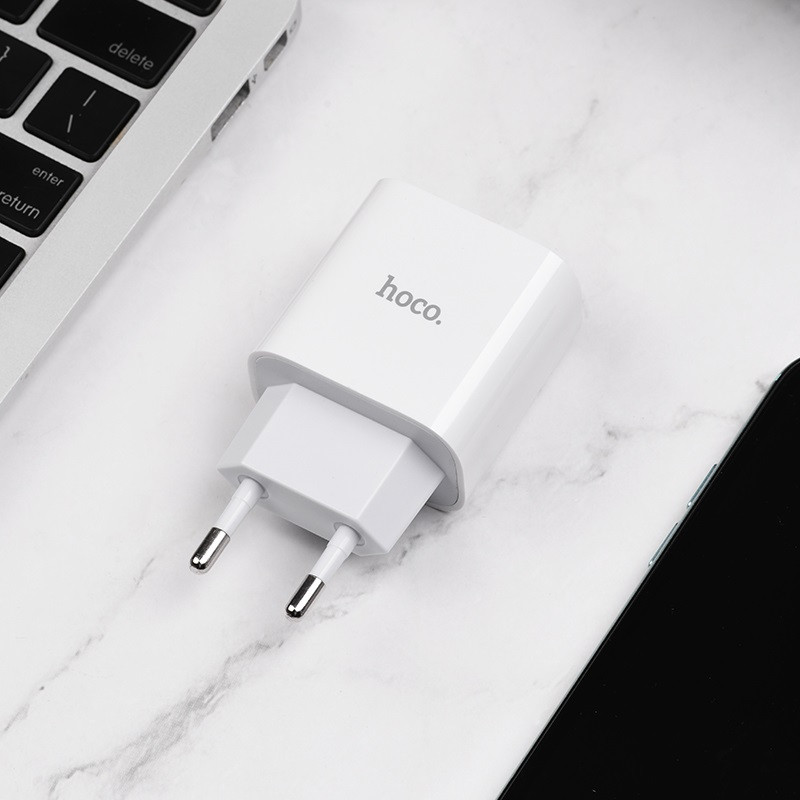 Купити Уцінка СЗУ Hoco C76A Plus Speed source PD20W (1USB-C) (Пошкоджена упаковка / Білий) на vchehle.ua