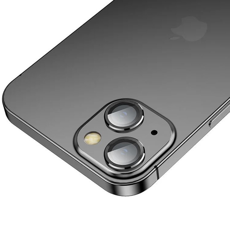 Захисне скло Metal Classic на камеру (в упак.) на Apple iPhone 13 mini / 13 (Чорний / Black) в магазині vchehle.ua