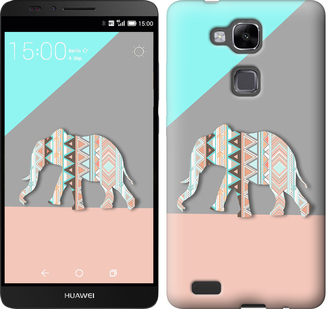 

Чехол Узорчатый слон для Huawei Ascend Mate 7 224827