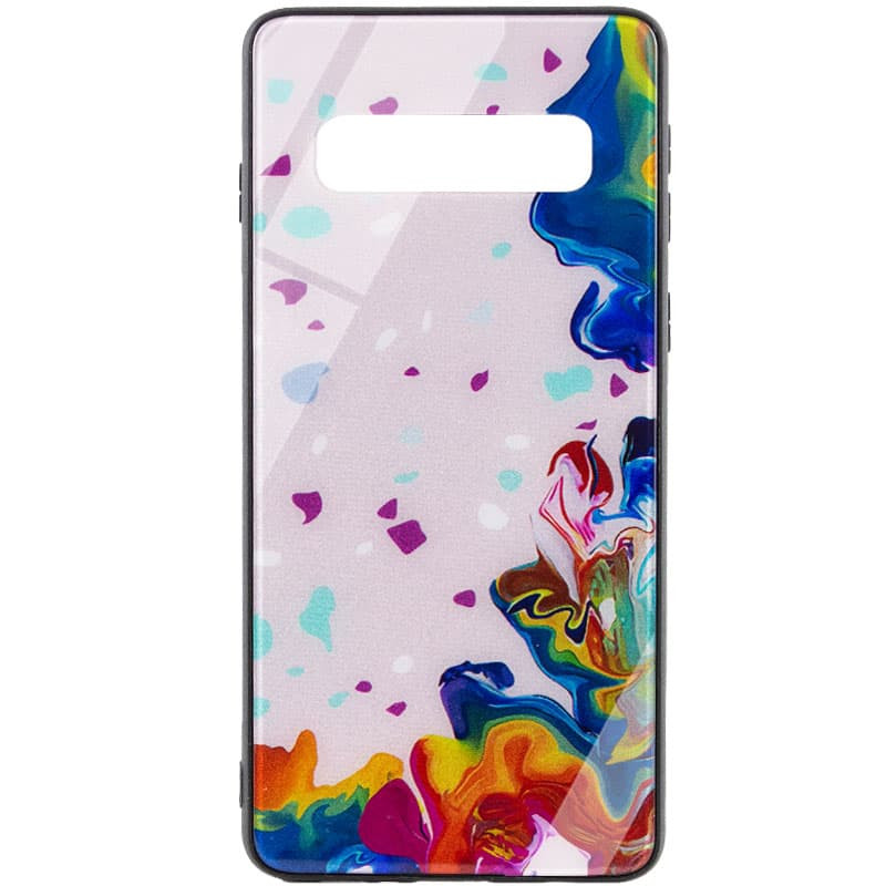 TPU+Glass чохол Diversity на Samsung Galaxy S10 (Stains multicolored)