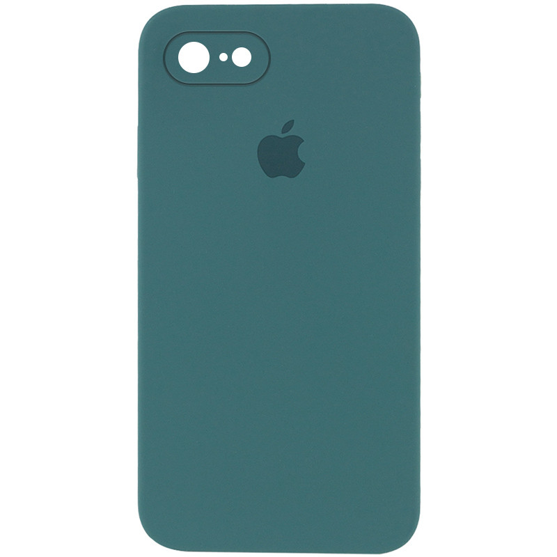 Чохол Silicone Case Square Full Camera Protective (AA) на Apple iPhone 6/6s (4.7") (Зелений / Pine green)