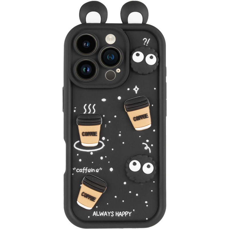 Фото Чехол TPU Toys Case with Ears для Apple iPhone 16 Pro Max (6.9") (Black) на vchehle.ua