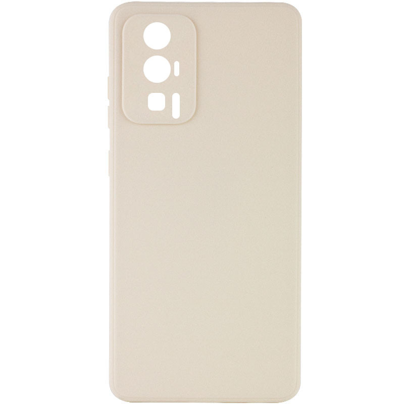 Силиконовый чехол Candy Full Camera для Xiaomi Poco F5 Pro (Бежевый / Antique White)