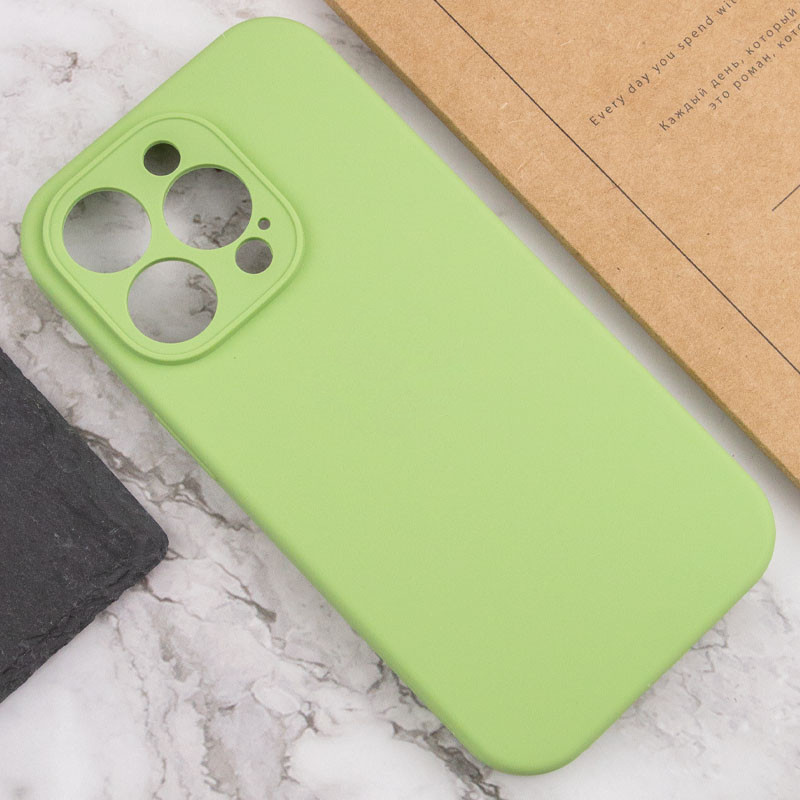 Купить Чехол Silicone Case Full Camera Protective (AA) NO LOGO для Apple iPhone 14 Pro Max (6.7") (Мятный / Mint) на vchehle.ua