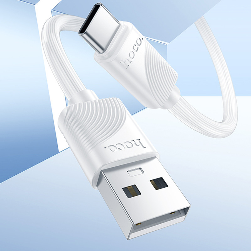 Фото Дата кабель Hoco X114 Energy USB to Type-C 3A (1m) (White) в магазине vchehle.ua