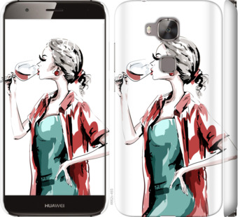 

Чохол Дівчина з келихом на Huawei G7 Plus 841771