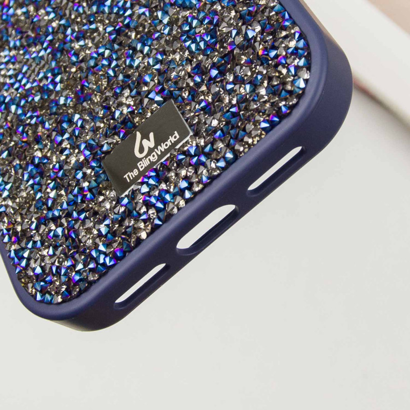 Купить TPU чехол Bling World Rock Diamond для Apple iPhone 13 Pro (6.1") (Синий) на vchehle.ua