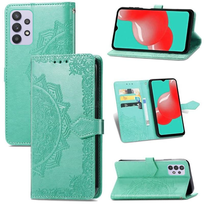 Фото Кожаный чехол (книжка) Art Case с визитницей для Samsung Galaxy A13 4G (Бирюзовый) в магазине vchehle.ua