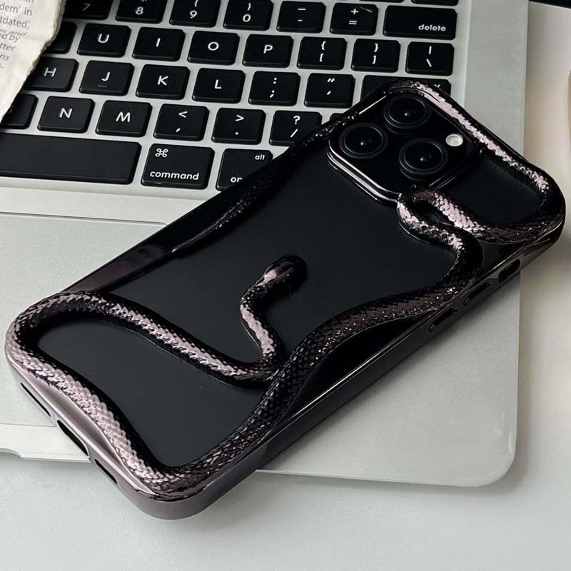 Фото TPU чехол Snake для Apple iPhone 14 Pro (6.1") (Black) на vchehle.ua