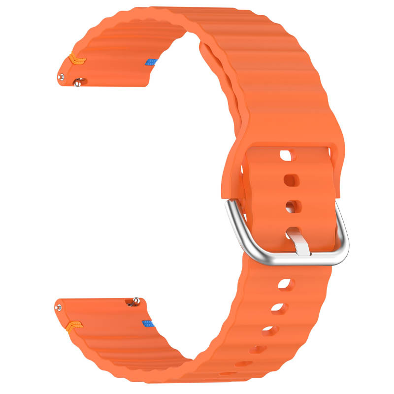 Фото Силіконовий ремінець Wavy для Smart Watch 22mm (Orange) на vchehle.ua