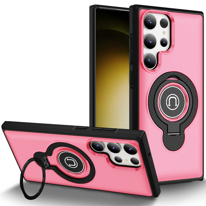 TPU+Textured PC Magnet на Samsung Galaxy S23 Ultra (Pink)
