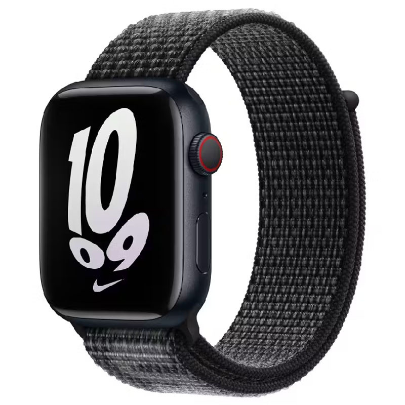 Ремешок Nylon для Apple Watch 38/40/41/42mm(ser.10) (Black / Summit White)