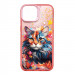 TPU+PC чохол TakiTaki Magic glow на Apple iPhone 15 Pro Max (6.7") (Cat / Pink)