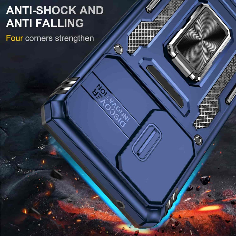 Фото Ударопрочный чехол Camshield Army Ring для Samsung Galaxy A13 4G / A04s (Синий / Navy) в магазине vchehle.ua