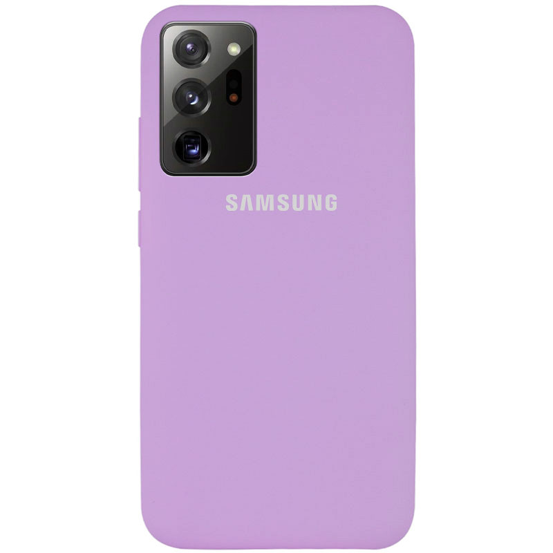 Чохол Silicone Cover Full Protective (AA) на Samsung Galaxy Note 20 Ultra (Бузковий / Lilac)