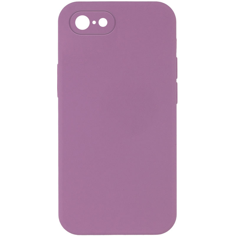 Silicone Case Square Full Camera Protective (AA) NOLOGO для Apple iPhone 7 / 8 / SE (2020) (4.7") (Лиловый / Lilac Pride)