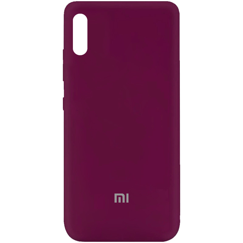 Чехол Silicone Cover My Color Full Protective (A) для Xiaomi Redmi 9A (Бордовый / Marsala)