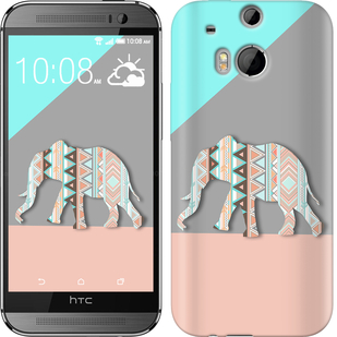 

Чехол Узорчатый слон для HTC One M8 224599