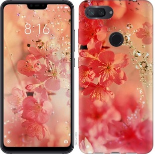 

Чехол Розовые цветы для Xiaomi Mi 8 Lite 693092