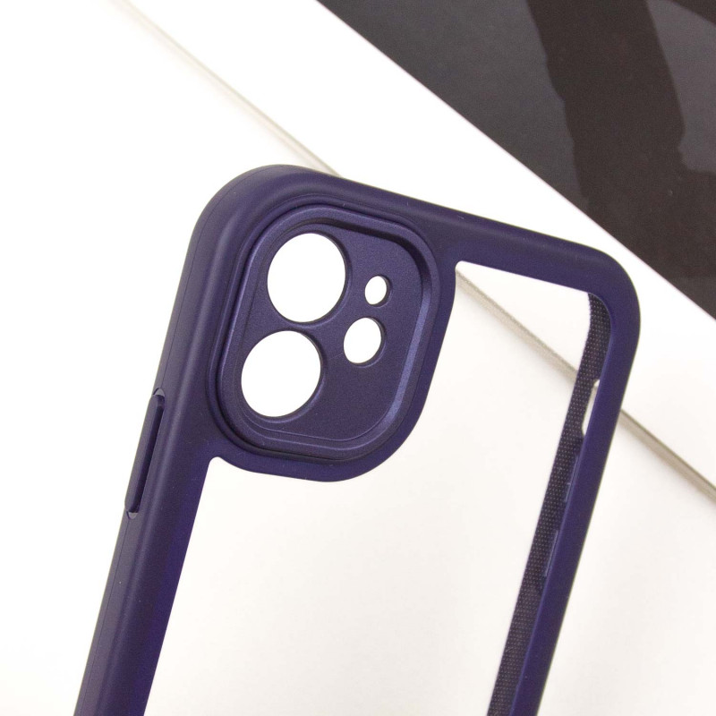 Купить TPU чехол Transparent + Colour 1,5mm для Apple iPhone 11 (6.1") (Purple) на vchehle.ua