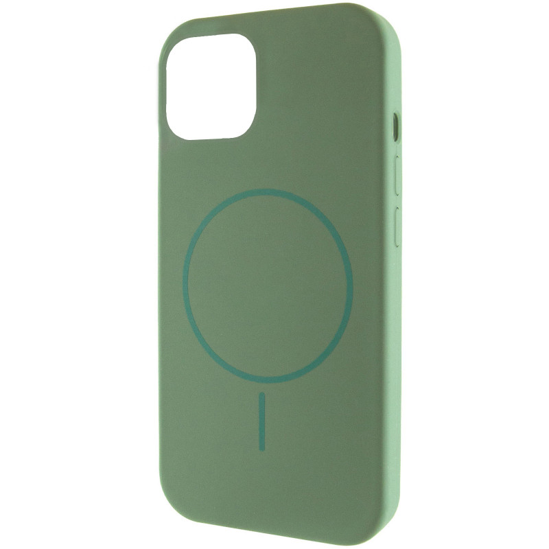 Чохол Silicone Case Full Protective (AA) NO LOGO with Magnetic Safe на Apple iPhone 11 Pro Max (6.5") (Зелений / Pine green)