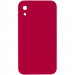 Silicone Case Square Full Camera Protective (AA) NOLOGO для Apple iPhone XR (6.1") (Красный / Rose Red)