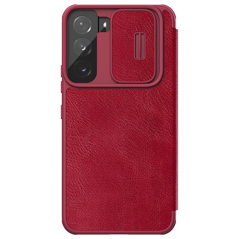 Фото Кожаный чехол (книжка) Nillkin Qin Pro Camshield для Samsung Galaxy S23 (Красный) на vchehle.ua