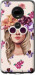 Чехол Девушка с цветами v2 для Motorola Moto G7