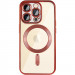 Фото TPU чехол Fibra Chrome with Magnetic safe для Apple iPhone 15 Pro (6.1") (Red) на vchehle.ua