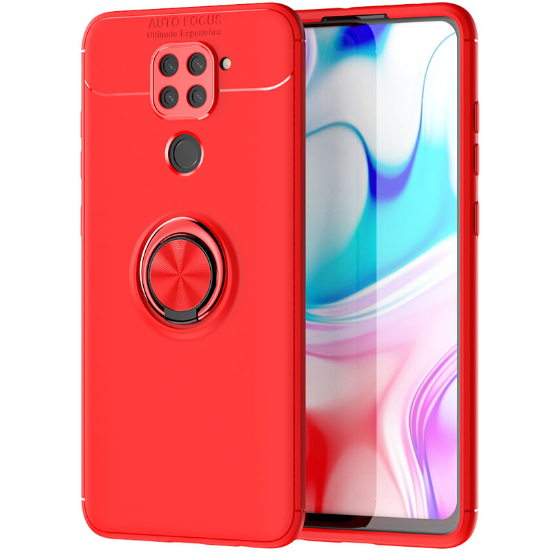 

TPU чохол Deen ColorRing під магнітний тримач (opp) на Xiaomi Redmi Note 9 / Redmi 10X (Червоний / Червоний) 906417