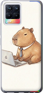 Чехол Funny Capybara CEO Working для Realme 8