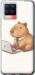 Чехол Funny Capybara CEO Working для Realme 8