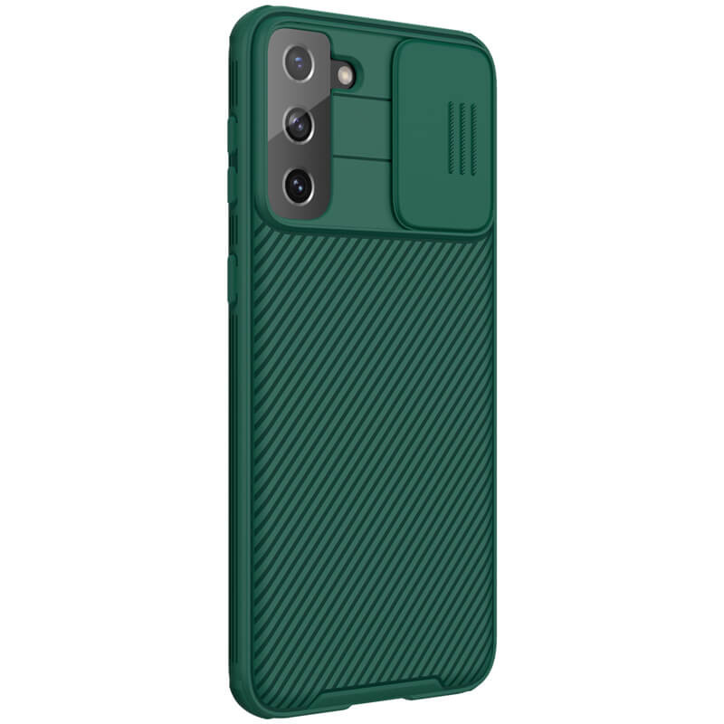 Заказать Карбоновая накладка Nillkin Camshield (шторка на камеру) для Samsung Galaxy S21+ (Зеленый / Dark Green) на vchehle.ua