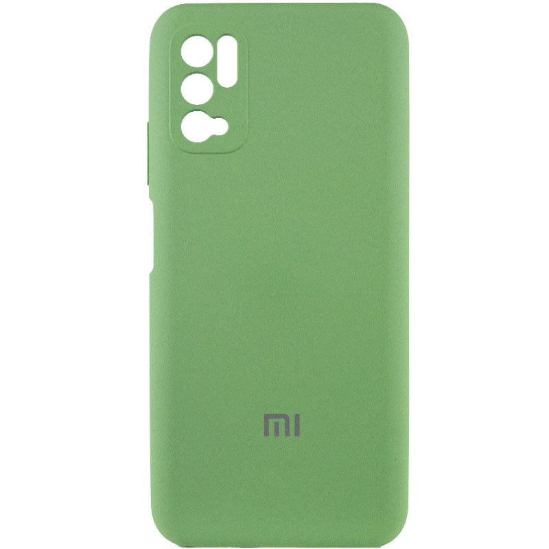 Чехол Silicone Cover Full Camera (AA) для Xiaomi Redmi Note 10 5G / Poco M3 Pro (Мятный / Mint)