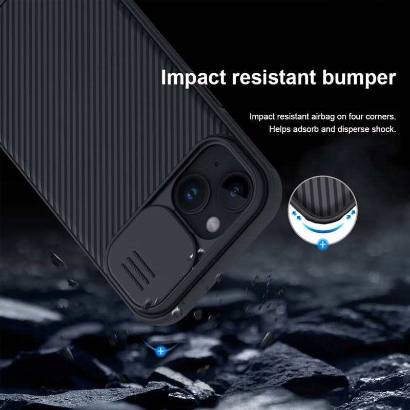 Замовити Карбонова накладка Nillkin CamShield Pro на Apple iPhone 15 (6.1") (Black) на vchehle.ua