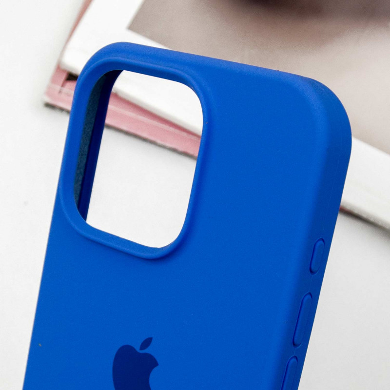 Чехол Silicone Case Full Protective (AA) для Apple iPhone 13 Pro Max (6.7") (Синий / Capri Blue) в магазине vchehle.ua