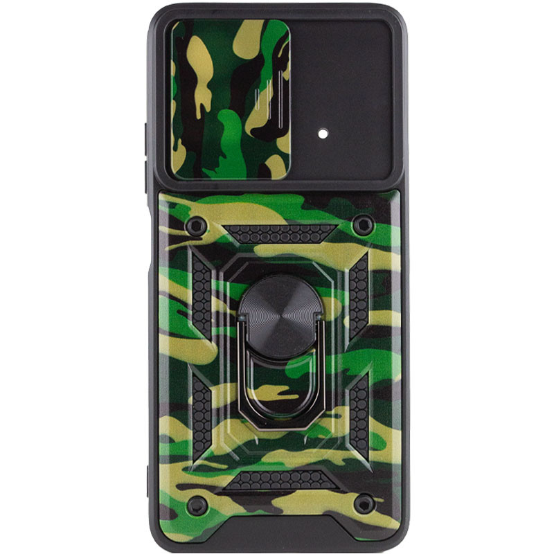 Ударопрочный чехол Camshield Serge Ring Camo для Xiaomi Poco X4 Pro 5G (Зеленый / Army Green) в магазине vchehle.ua