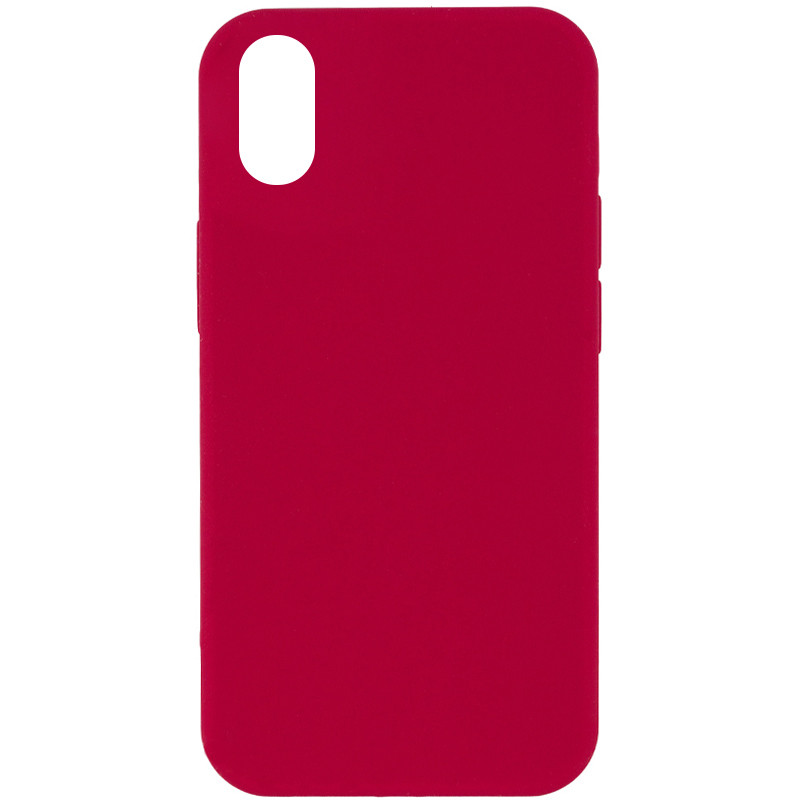 Чохол Silicone Case Full Protective (AA) NO LOGO на Apple iPhone XS Max (6.5") (Червоний / Rose Red)