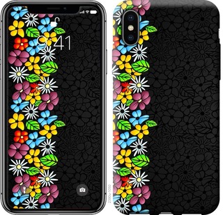 

Чехол цветочный орнамент для iPhone X (5.8") 673471
